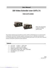 Videcon VHD-CAT5-CONV-RX User Manual
