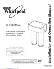 Whirlpool WHED20 Installation And Operation Manual