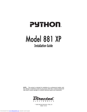 Python 881 XP Installation Manual