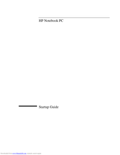 HP Omnibook XE4000 series Startup Manual