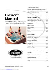 JetPaks 2003 Bullfrog Portable Owner's Manual