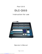 Pearl DLC-C003 Operator's Manual
