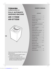Toshiba AW-1170SM Owner's Manual