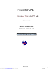 Powerstar PS1503 Operation & Maintenance Manual