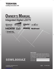 Toshiba 46WL800A Owner's Manual