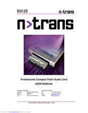 Maycom N-Trans Pro User Manual