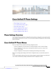 Cisco 7942G - Unified IP Phone VoIP Administration Manual