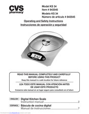 CVS KS 34 Operating And Safety Instructions Manual