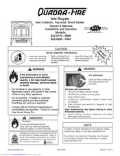 Quadra-Fire Isle Royale 823-0170-MBK Owner's Manual