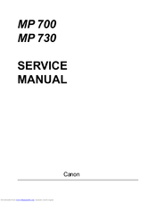 Canon MP730 - MultiPASS Color Inkjet Service Manual