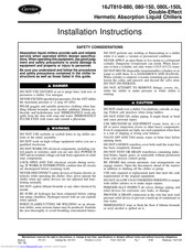Carrier 16JT080L-150L Installation Instructions Manual