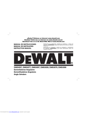 DeWalt DWE4020 Instruction Manual
