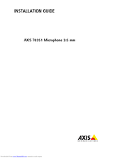 Axis T8351 Installation Manual