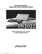 Inline IN2022 Operation Manual