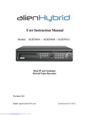 AlienHybrid ALIEN808 User Instruction Manual