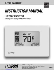 Lux Products PSPU721T Instruction Manual