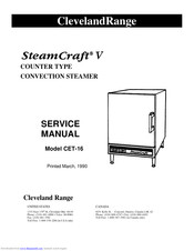 Cleveland SteamCraft V CET-16 Service Manual