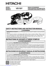 Hitachi VB 16Y Safety Instructions And Instruction Manual
