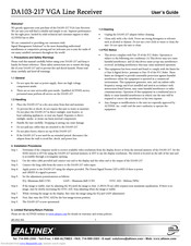 Altinex VGA Line Receiver DA103-217 User Manual
