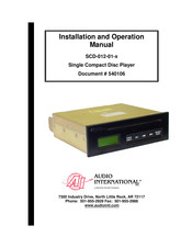 Audio International SCD-012-01 Series Installation And Operation Manual