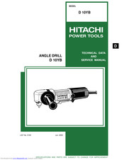 Hitachi D 10YA Technical Data And Service Manual