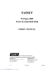 Tainet WANpro 2000 User Manual