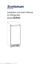 Scotsman SCR33 Installation And User Manual