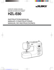 JUKI HZL-E80 Instruction Manual