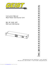 Geist NSV Series Instruction Manual