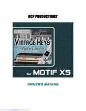 DCP Productions Vintage Keys Owner's Manual