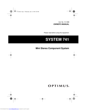 Optimus SYSTEM 741 Owner's Manual