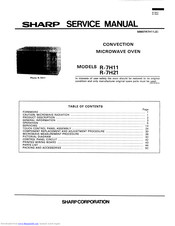 Sharp R-7H11 Service Manual