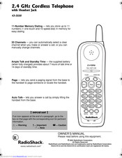 Radio Shack 43-3556 Owner's Manual