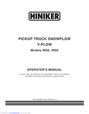 Hiniker 9850 Operator's Manual
