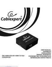 Cablexpert DSC-HDMI-VGA-001 User Manual