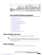 Cisco 7965G - Unified IP Phone VoIP Installation Manual