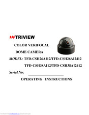 Triview TFD-CSH38AI12 Operating Instructions Manual