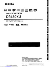 Toshiba DR430KU Owner's Manual