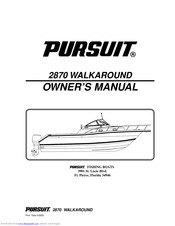Pursuit 2870 Walkaround Owner's Manual