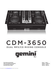 gemini CDM-3650 User Manual
