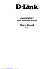 D-Link DVG-N5402FF User Manual