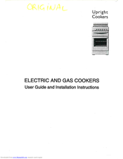 Electrolux Electric and Gas Cookers User's Manual And Installation Instructions