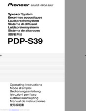 Pioneer PDP-S39 Operating Instructions Manual