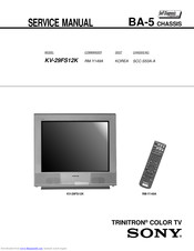 Sony TRINITRON KV-29FS12K Service Manual