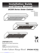 Spagna Vetro UC200-1900 Installation Manual And User's Manual