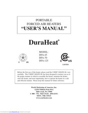 DuraHeat DFA-70 User Manual