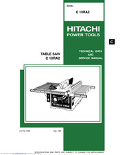 Hitachi C 10RA2 Technical And Service Manual
