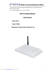 Estross ET-8848 User Manual