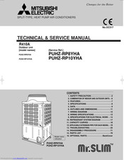 Mitsubishi Electric Mr. Slim PUHZ-RP8YHA Technical & Service Manual