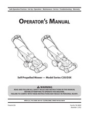 MTD D3X series Operator's Manual
